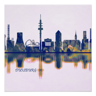Duisburg Skyline Perfect Poster
