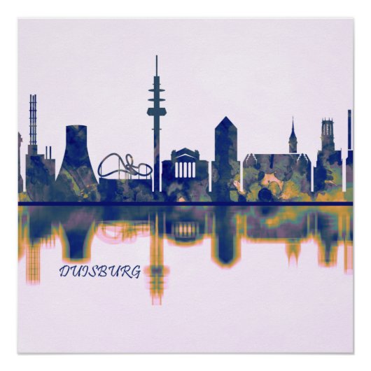 Duisburg Skyline Perfect Poster (Voorkant)