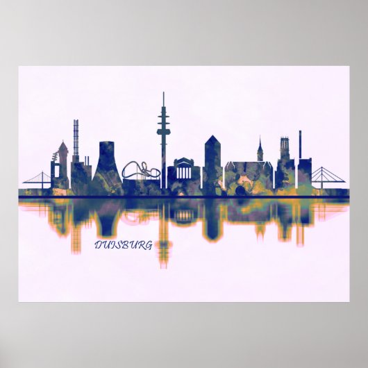 Duisburg Skyline Poster (Voorkant)