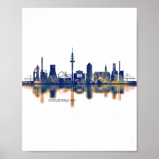 Duisburg Skyline Poster (Voorkant)
