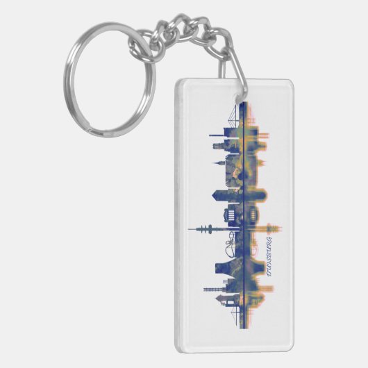 Duisburg Skyline Sleutelhanger (Voorkant Links)