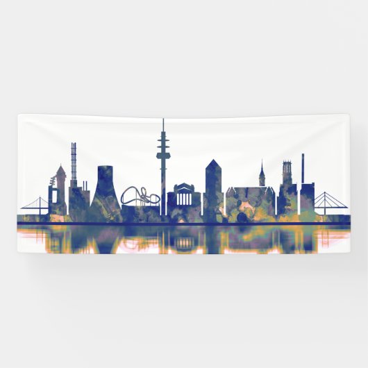 Duisburg Skyline Spandoek (Horizontaal)