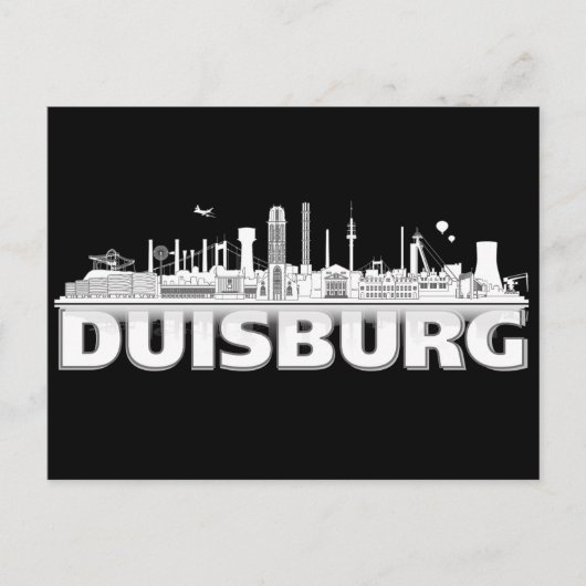 Duisburg Stadt Skyline - Postkarte Briefkaart (Voorkant)