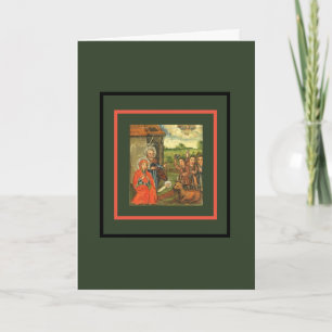 DUISE RENAISSANCE Vouwbare Wenskaart KERSTGROET Kaart
