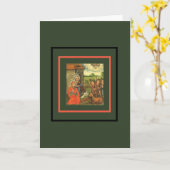 DUISE RENAISSANCE Vouwkaart KERSTKRUBE Kaart (Gele Bloem)