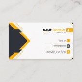 Duister en Oranje eenvoudig Visitekaartje (Achterkant)