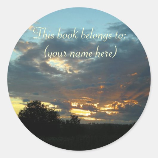 Duistere lucht ronde sticker (Voorkant)