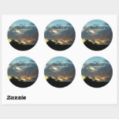 Duistere lucht ronde sticker (Vel)