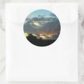 Duistere lucht ronde sticker (Tas)