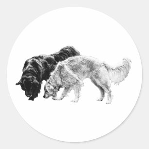 Duistere metgezellen in de rij ronde sticker