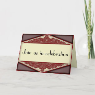 Duistere Roze Vintage, huwelijks invitaton kaart