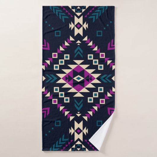 Duistere stam Navajo,  geometrisch. Badhanddoek (Badhanddoek)