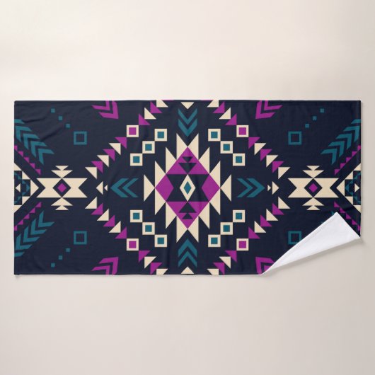 Duistere stam Navajo,  geometrisch. Badhanddoek (Badhanddoek)