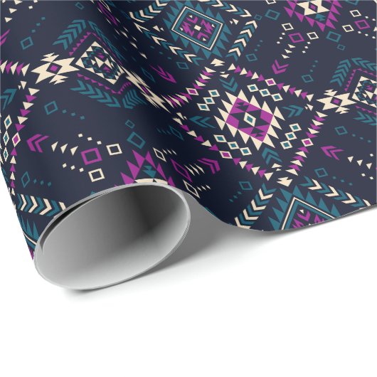 Duistere stam Navajo,  geometrisch. Cadeaupapier (Rol Hoek)