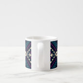 Duistere stam Navajo, geometrisch. Espresso Kop (Achterkant)