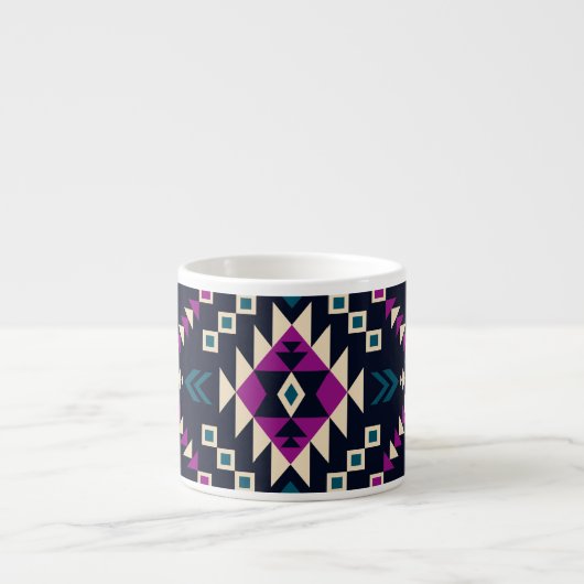 Duistere stam Navajo, geometrisch. Espresso Kop (Voorkant)