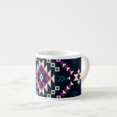 Duistere stam Navajo, geometrisch. Espresso Kop (Voorkant rechts)