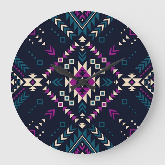Duistere stam Navajo,  geometrisch. Grote Klok (Voorkant)