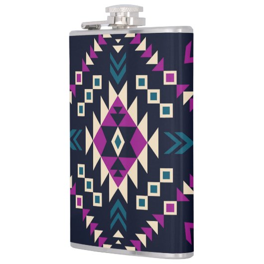 Duistere stam Navajo,  geometrisch. Heupfles (Links)