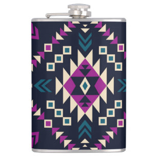 Duistere stam Navajo, geometrisch. Heupfles