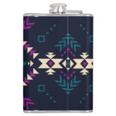 Duistere stam Navajo,  geometrisch. Heupfles (Achterkant)