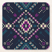 Duistere stam Navajo,  geometrisch. Kartonnen Onderzetters (Voorkant)