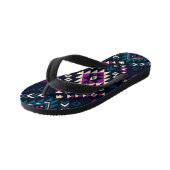 Duistere stam Navajo,  geometrisch. Kinder Teenslippers (Schuin)