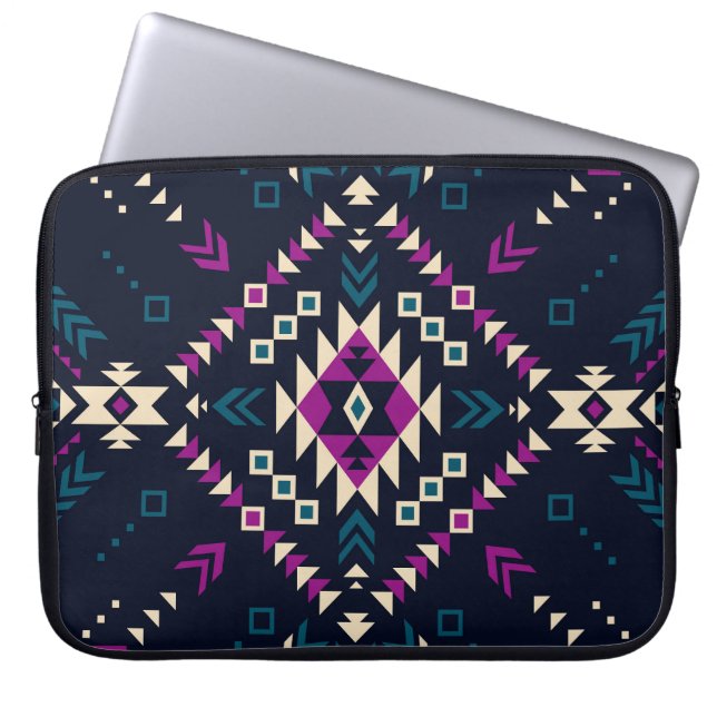 Duistere stam Navajo,  geometrisch. Laptop Sleeve (Voorkant)