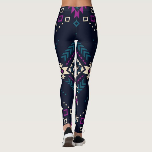 Duistere stam Navajo, geometrisch. Leggings (Achterkant)