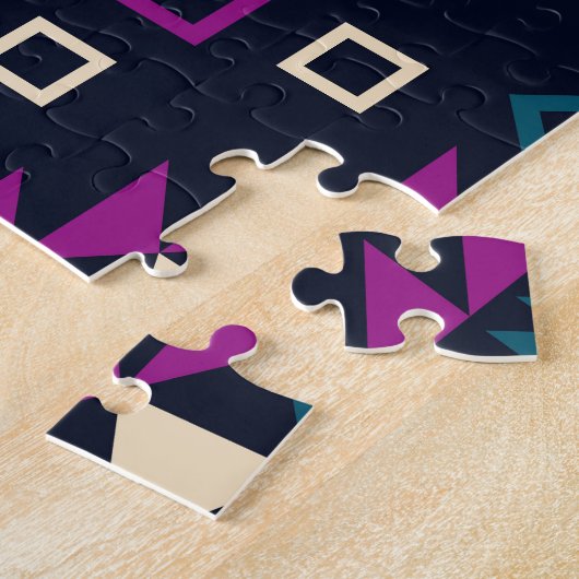 Duistere stam Navajo,  geometrisch. Legpuzzel (Zijkant)