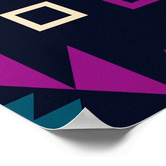 Duistere stam Navajo,  geometrisch. Poster (Hoek)