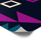 Duistere stam Navajo, geometrisch. Poster (Hoek)