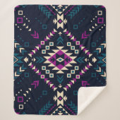 Duistere stam Navajo,  geometrisch. Sherpa Deken (Voorkant)