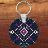 Duistere stam Navajo, geometrisch. Sleutelhanger (Achterkant)