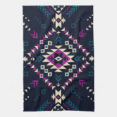 Duistere stam Navajo, geometrisch. Theedoek (Verticaal)