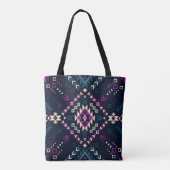 Duistere stam Navajo, geometrisch. Tote Bag (Achterkant)