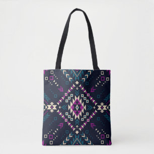 Duistere stam Navajo,  geometrisch. Tote Bag