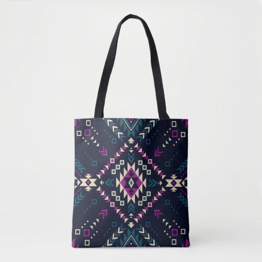 Duistere stam Navajo,  geometrisch. Tote Bag (Voorkant)