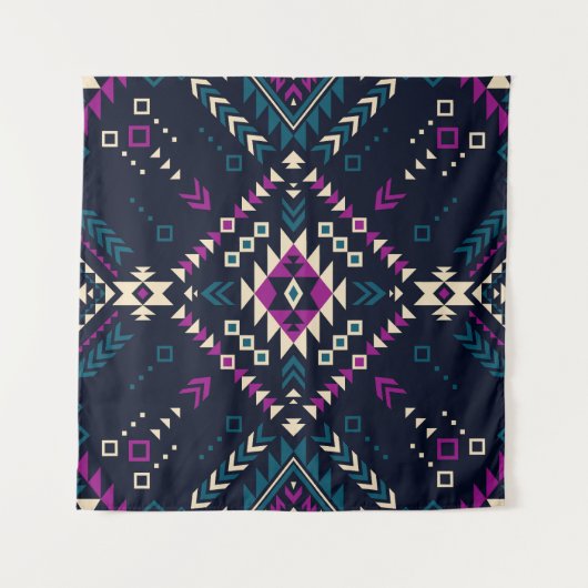 Duistere stam Navajo, geometrisch. Wandkleed (Voorkant)