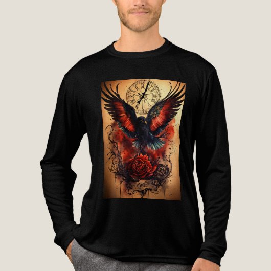 duistere vlucht Tri-Blend shirt (Voorkant volledig)