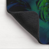 duisternis | Blauwe en groene fractale kunst Muismat (Hoek)