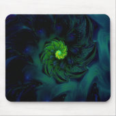 duisternis | Blauwe en groene fractale kunst Muismat (Voorkant)