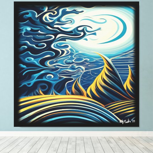 duisternis canvas afdruk (Insitu (Houten vloer))