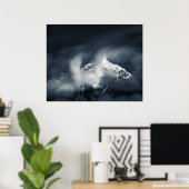 Duisternis en chaos over de berg poster (Thuiskantoor)