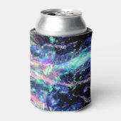 Duisternis en licht, donker opaal kristal: blikjeskoeler (Blikje Voorkant)