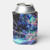 Duisternis en licht, donker opaal kristal: blikjeskoeler (Blikje Achterkant)