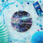 Duisternis en licht, donker opaal kristal: papieren bordje (Feest)