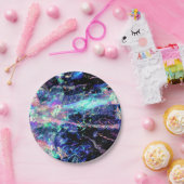 Duisternis en licht, donker opaal kristal: papieren bordje (Feest)