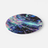 Duisternis en licht, donker opaal kristal: papieren bordje (Gekanteld)