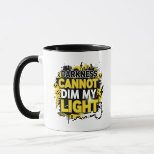 Duisternis kan mijn licht niet dimmen - blindheid mok